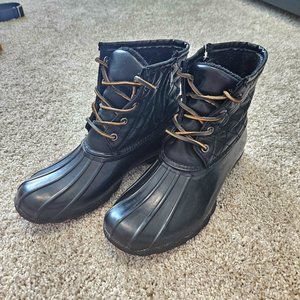 Steve Madden Tillis Black Duck Boots Size 7